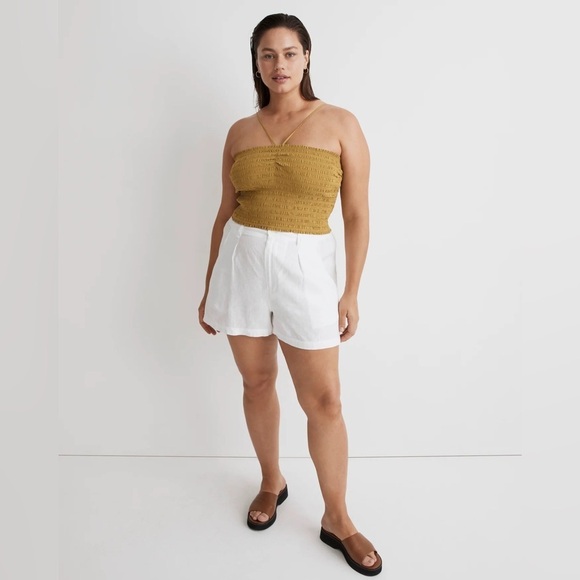 Madewell Tops - Madewell Smocked Halter Crop Top Size XXL | Citrus Lime 90s Inspired